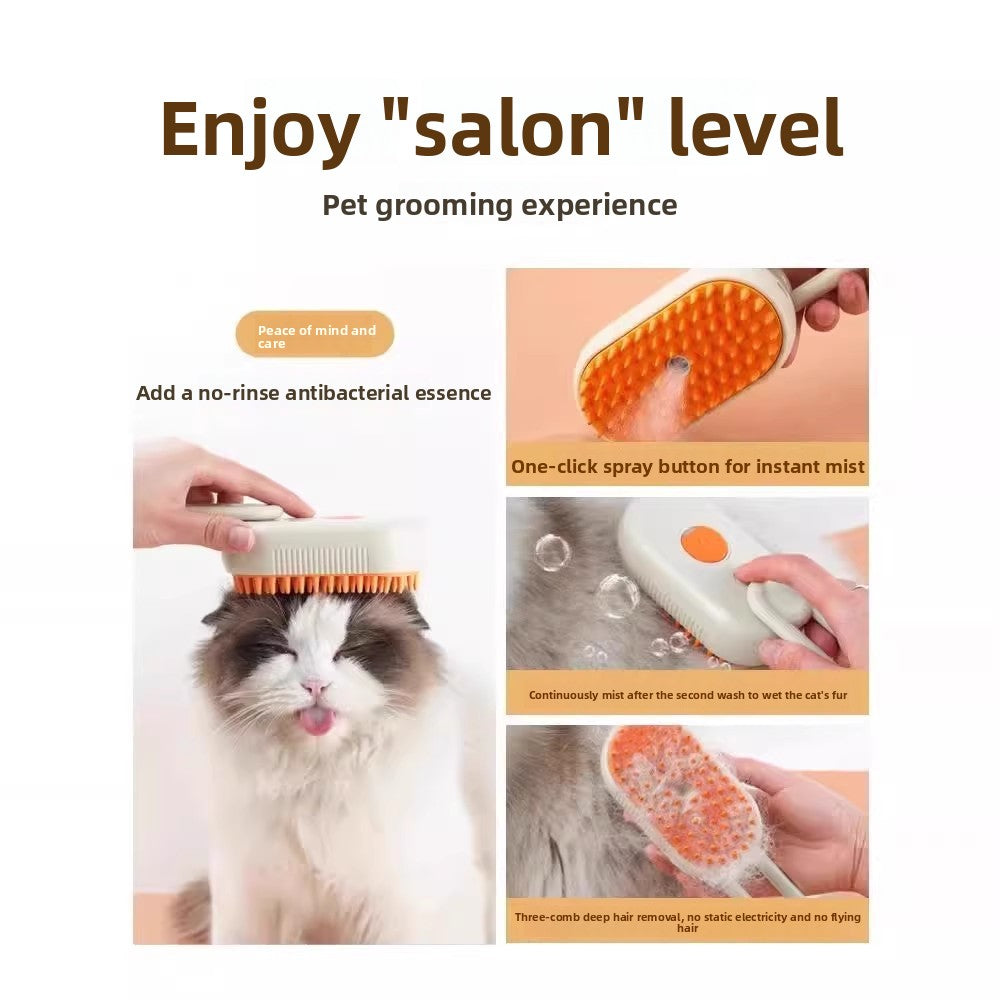 Pet Spray Massage Comb for Loose Hair Removal No-Bath Grooming Tool