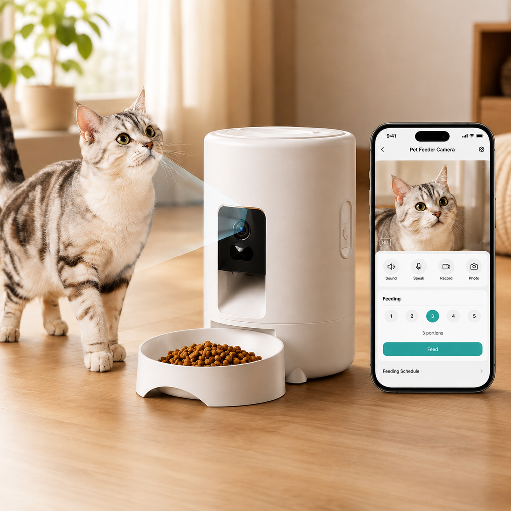 2L Smart Automatic Pet Feeder with Camera & App Control