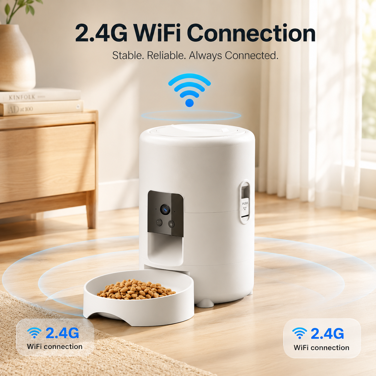 2L Smart Automatic Pet Feeder with Camera & App Control