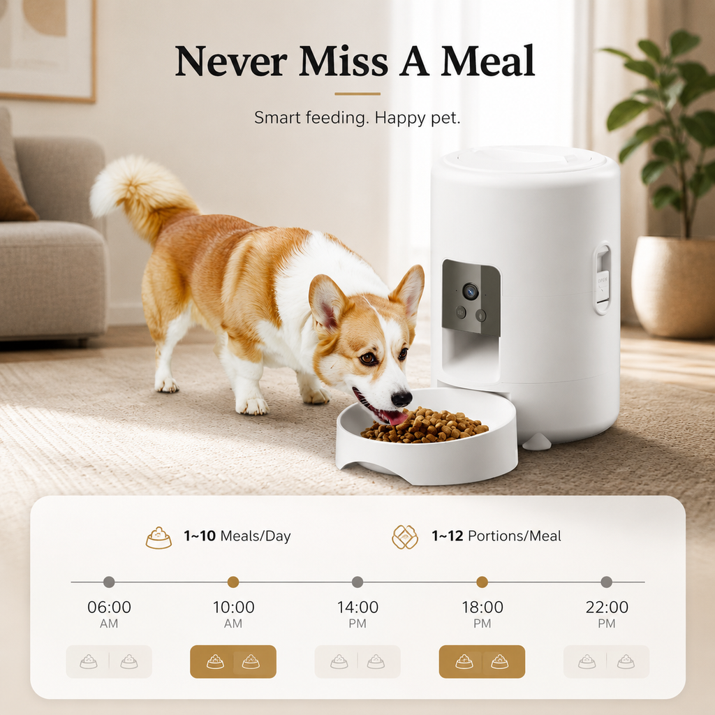 2L Smart Automatic Pet Feeder with Camera & App Control