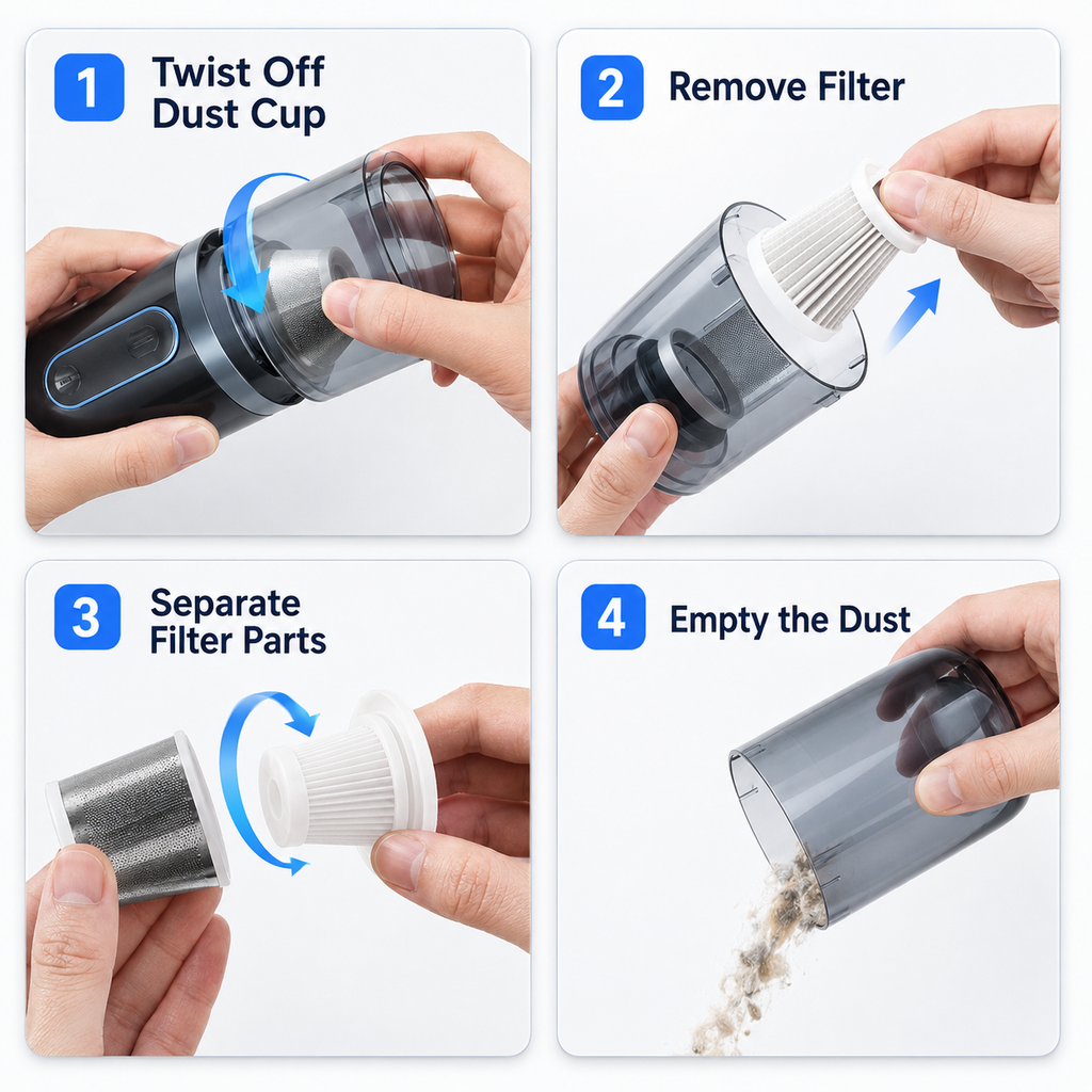 Portable Pet Hair Vacuum & Grooming Cleaner
