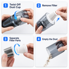 Portable Pet Hair Vacuum & Grooming Cleaner