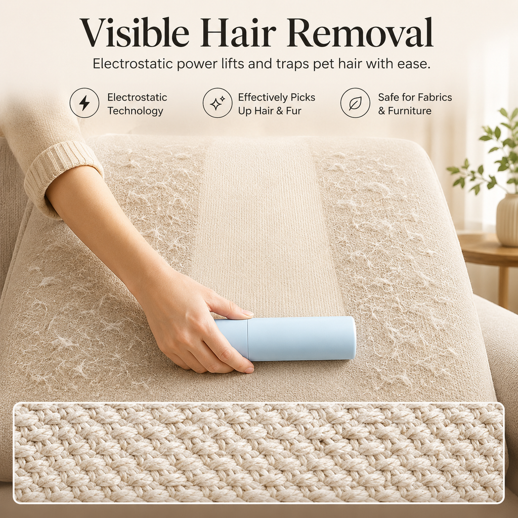 Reusable Self-Cleaning Pet Hair Remover Roller