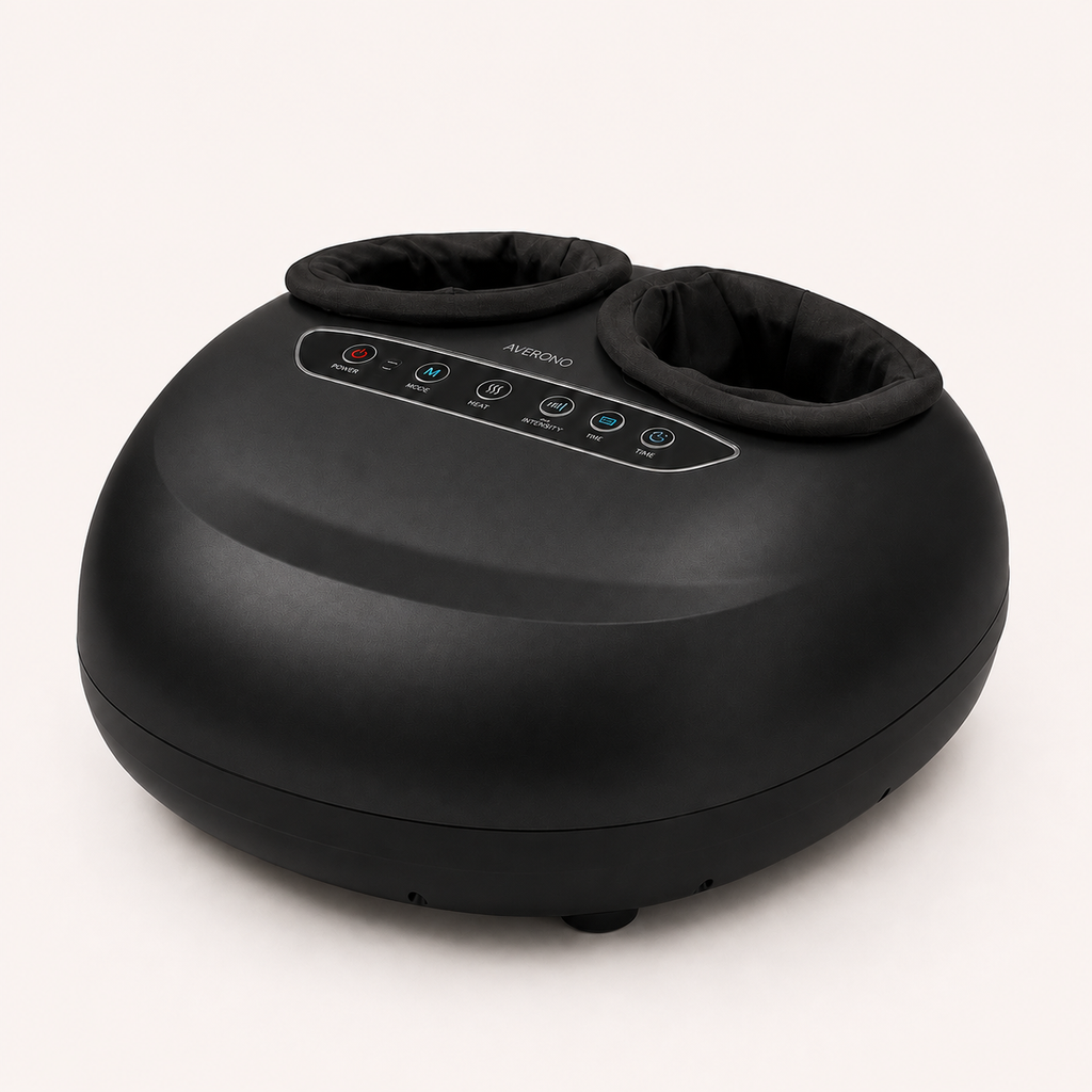 Heated Foot Massager with Air Compression, Kneading & Remote Control – Averono