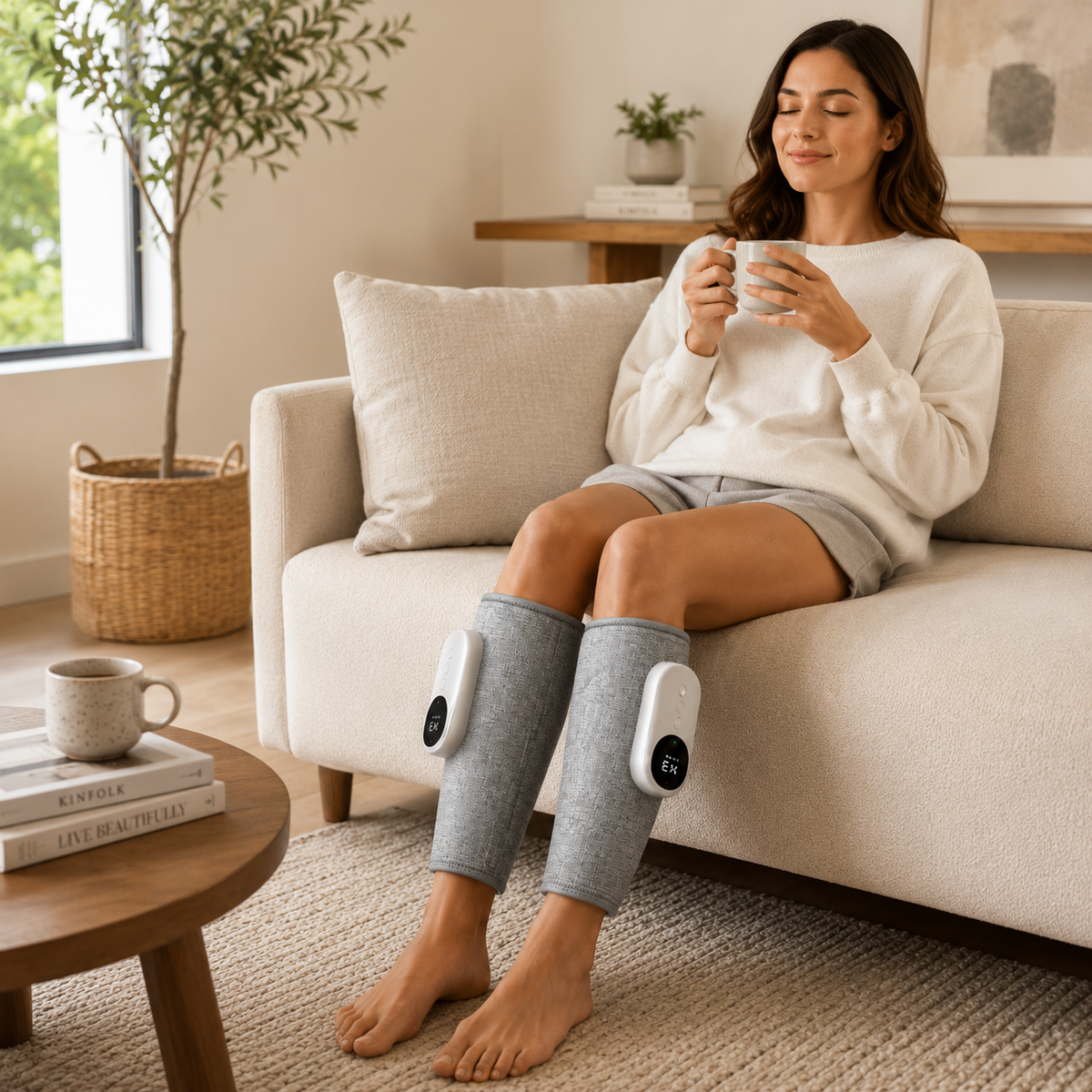 Heated Calf Massager with Air Compression & Vibration - Averono