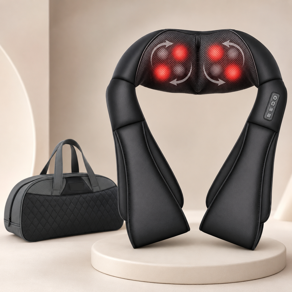 Heated Shiatsu Neck & Shoulder Massager – Averono
