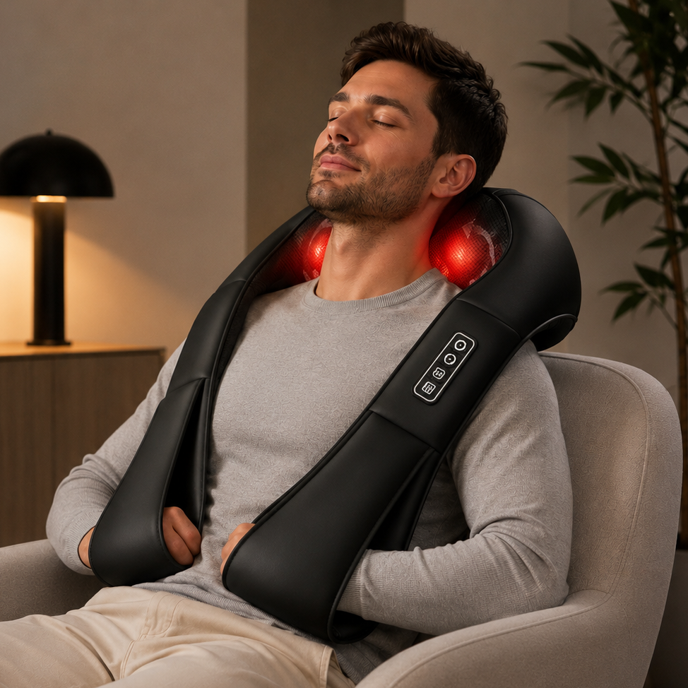Heated Shiatsu Neck & Shoulder Massager – Averono