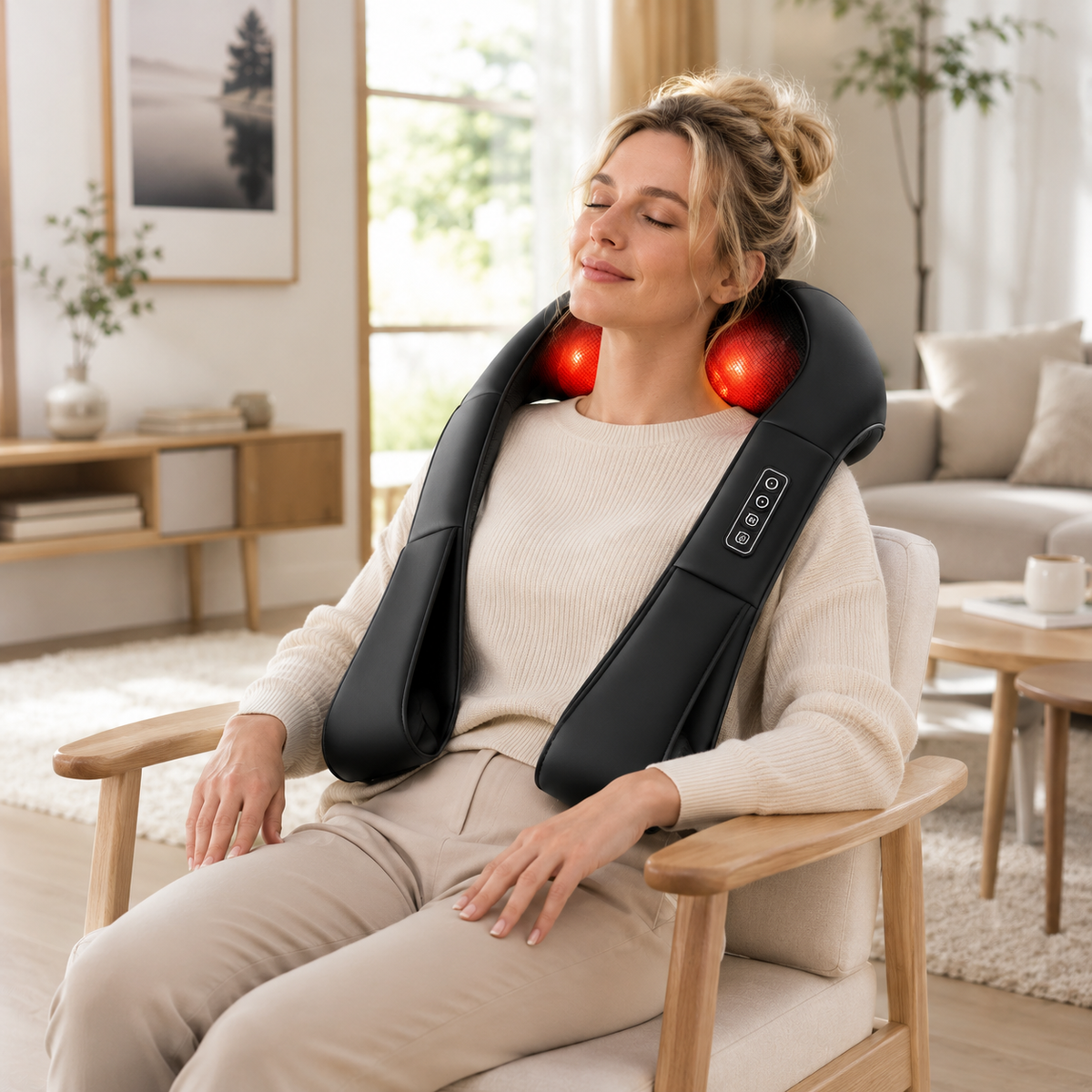 Heated Shiatsu Neck & Shoulder Massager – Averono