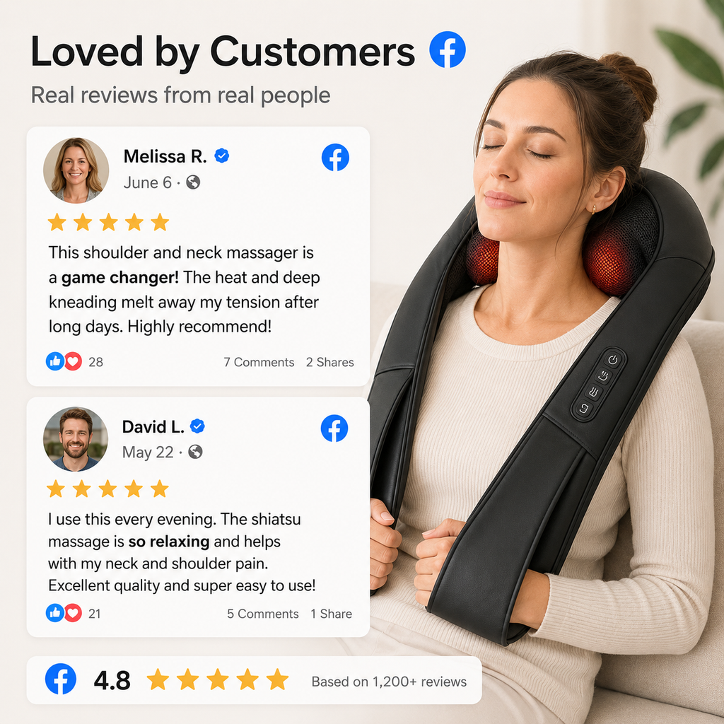 Heated Shiatsu Neck & Shoulder Massager – Averono