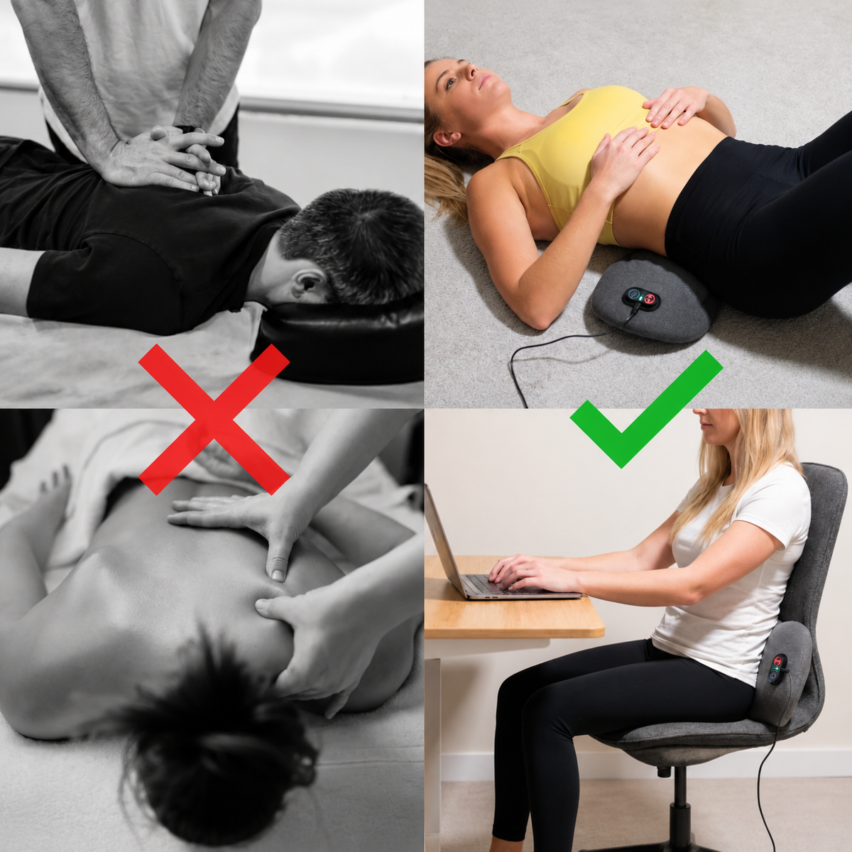 Lumbar Support Cushion with Massage and Heat