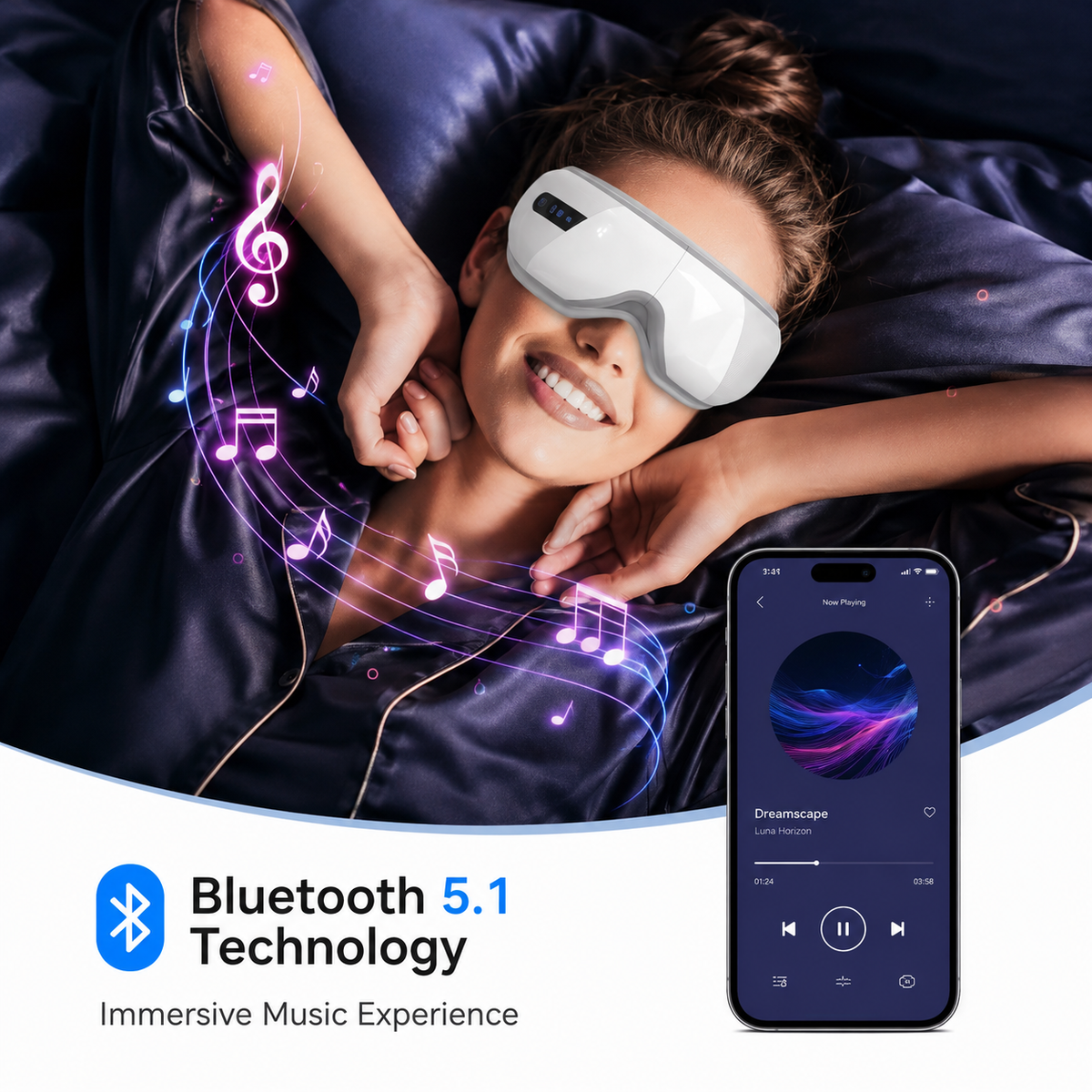 Heated Eye Massager with Air Compression & Vibration - Averono