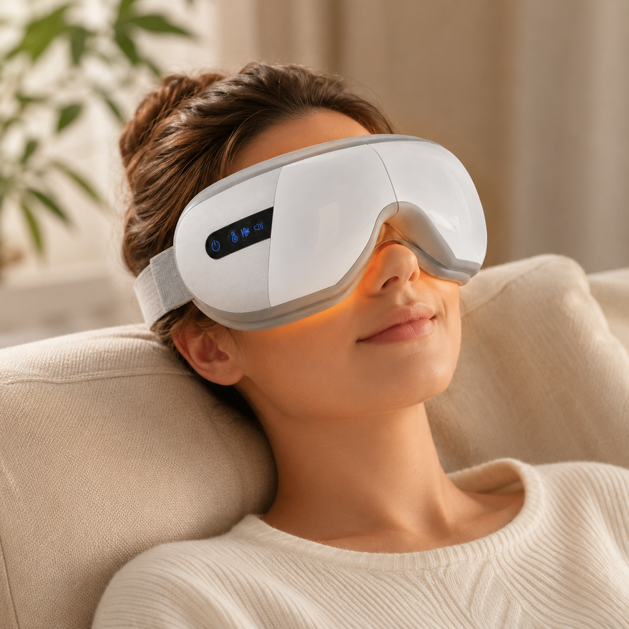 Heated Eye Massager with Air Compression & Vibration - Averono