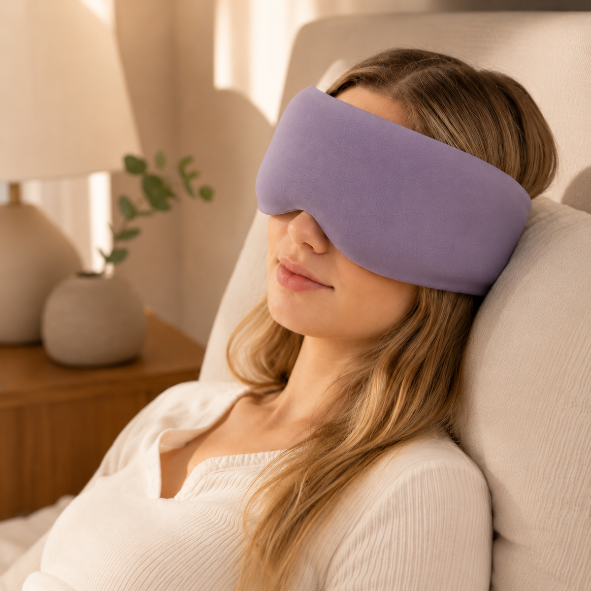 3D Weighted Sleep Eye Mask with Glass Beads & Light Blocking – Averono