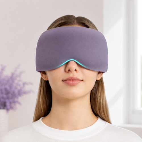 3D Weighted Sleep Eye Mask with Glass Beads & Light Blocking – Averono