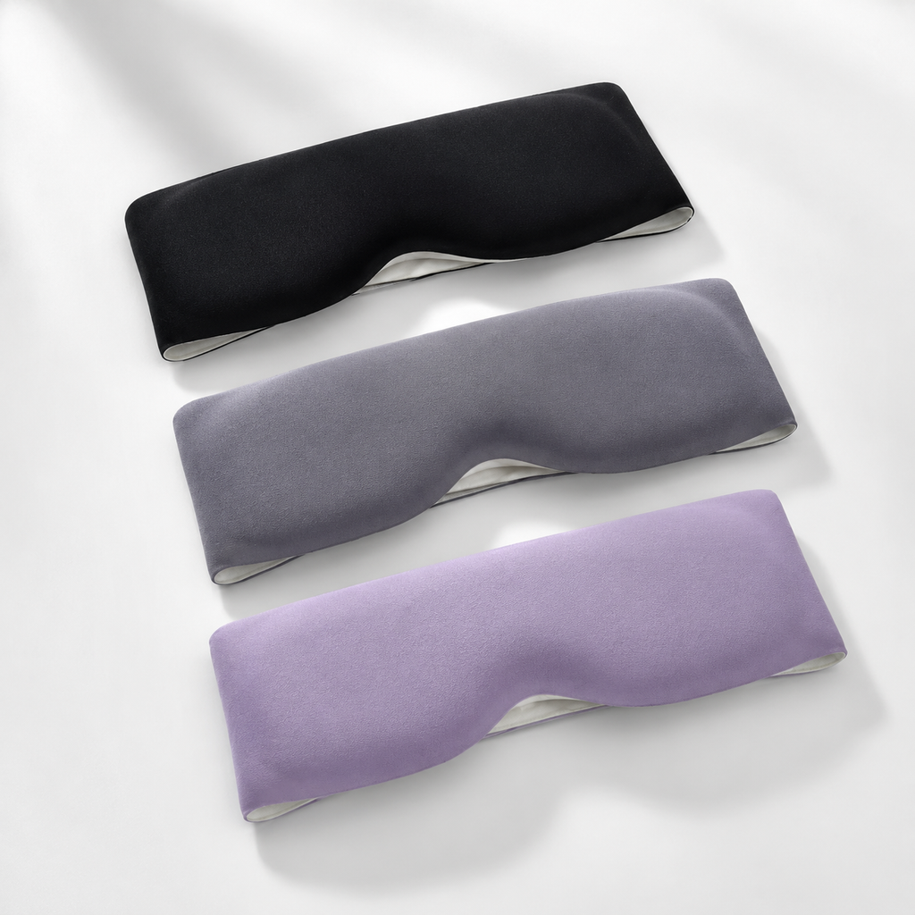 3D Weighted Sleep Eye Mask with Glass Beads & Light Blocking – Averono