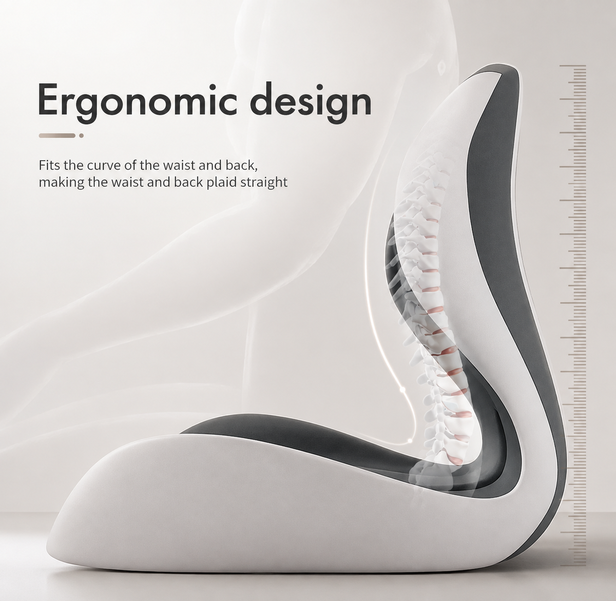 Ergonomic Memory Foam Seat Cushion with Lumbar Support - Averono