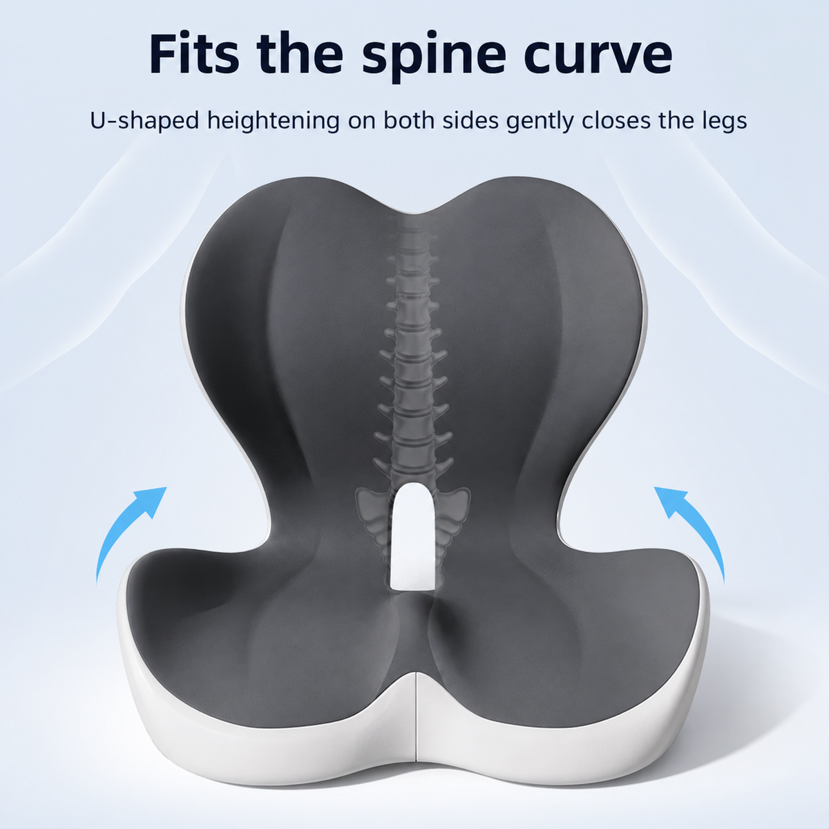 Ergonomic Memory Foam Seat Cushion with Lumbar Support - Averono