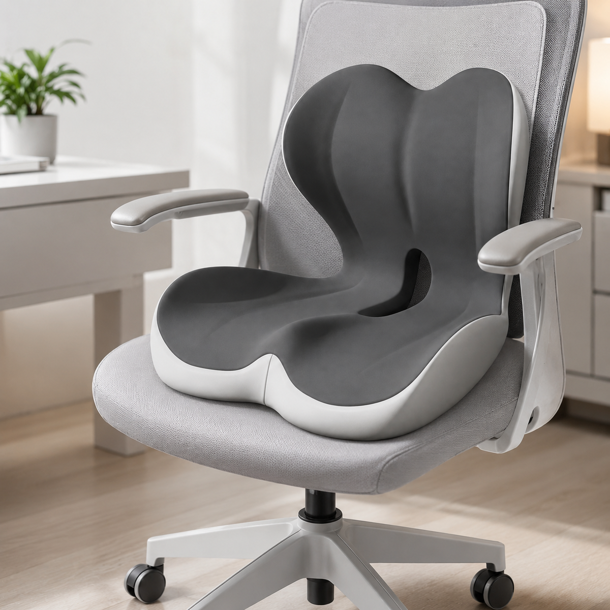 Ergonomic Memory Foam Seat Cushion with Lumbar Support - Averono