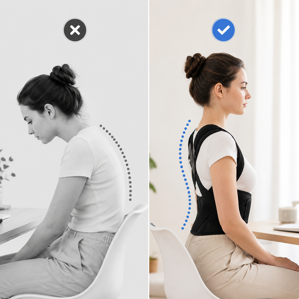 Adjustable Posture Support Brace with Back Support - Averono