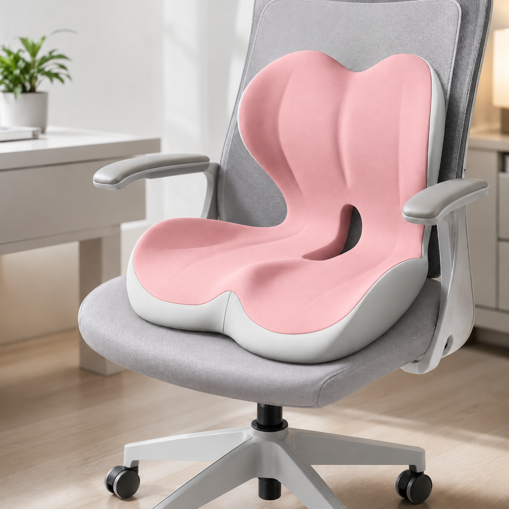 Ergonomic Memory Foam Seat Cushion with Lumbar Support - Averono