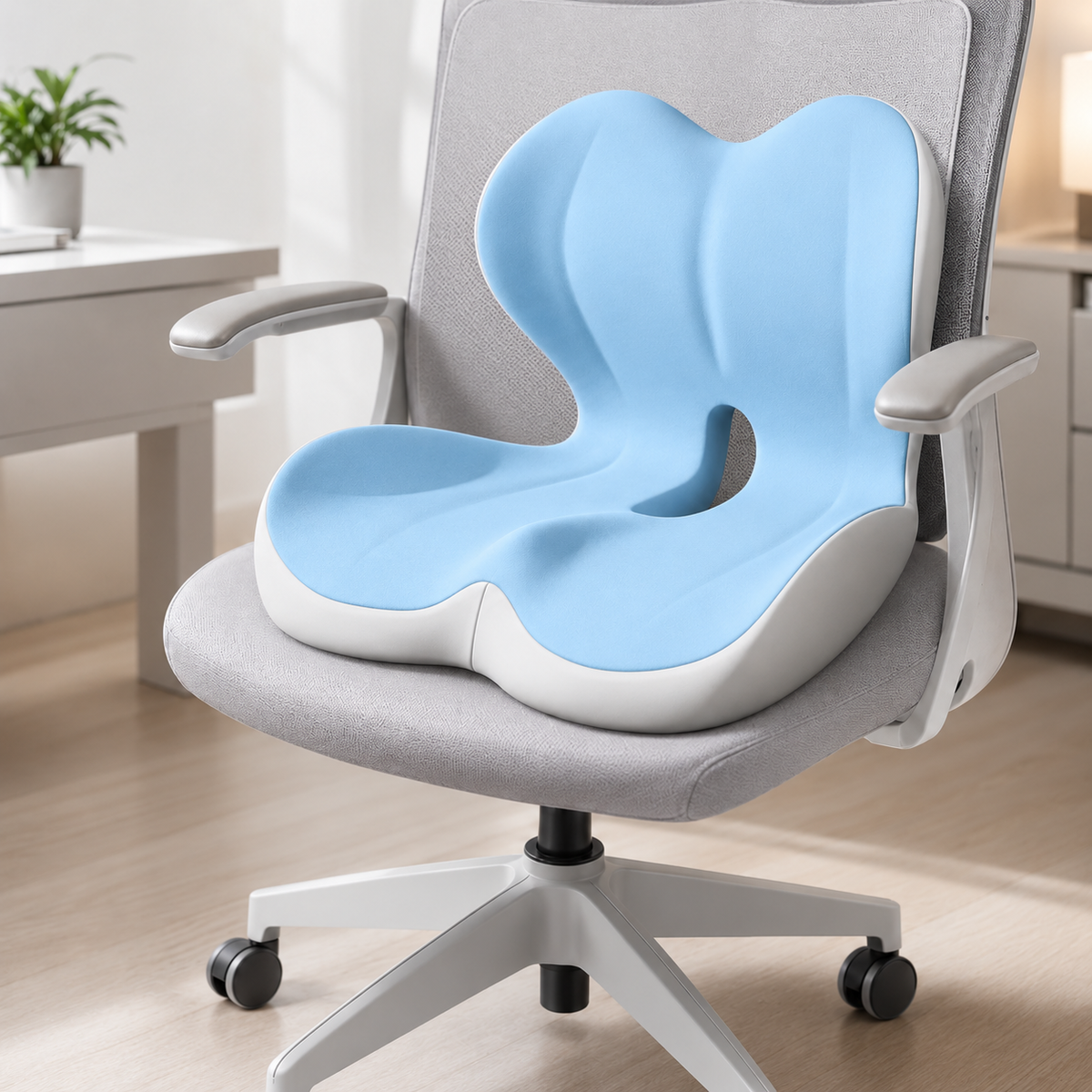 Ergonomic Memory Foam Seat Cushion with Lumbar Support - Averono