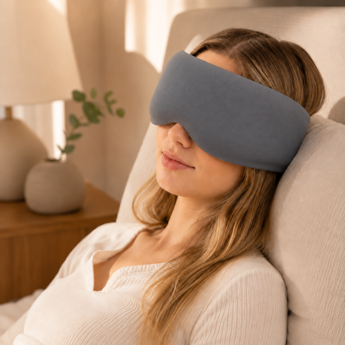 3D Weighted Sleep Eye Mask with Glass Beads & Light Blocking – Averono