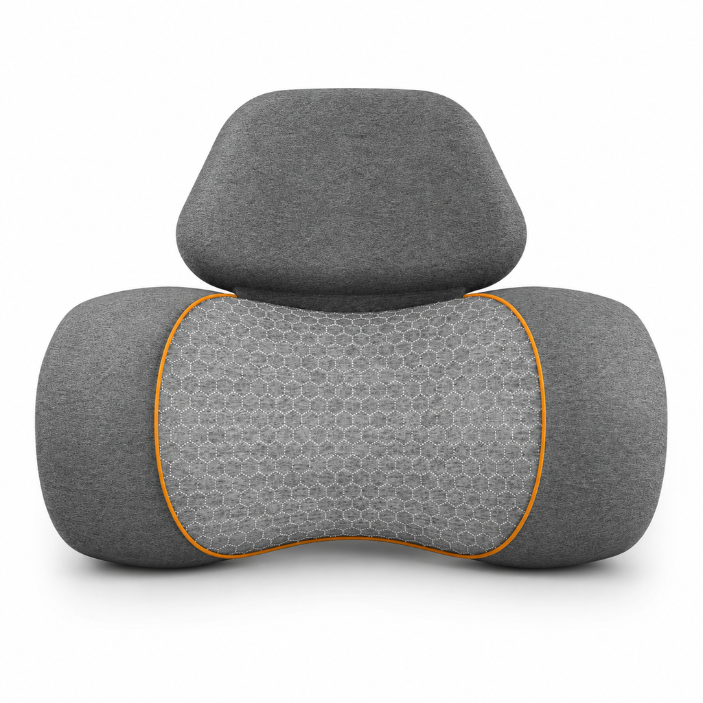 3-in-1 Heated Neck Massage Pillow with Vibration & Air Pressure - Averono
