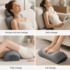 3-in-1 Heated Neck Massage Pillow with Vibration & Air Pressure - Averono