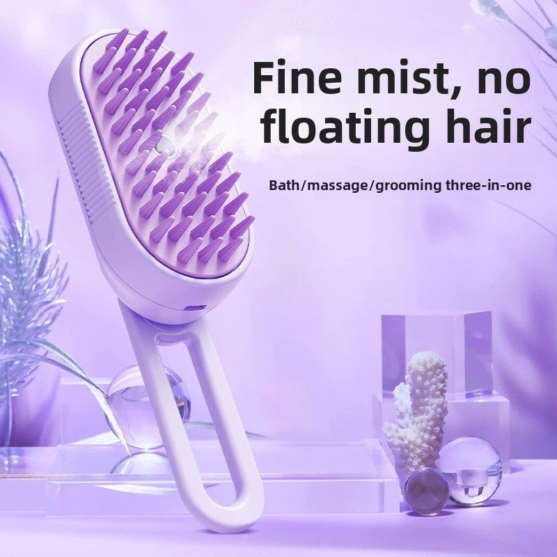 Pet Spray Massage Comb for Loose Hair Removal No-Bath Grooming Tool