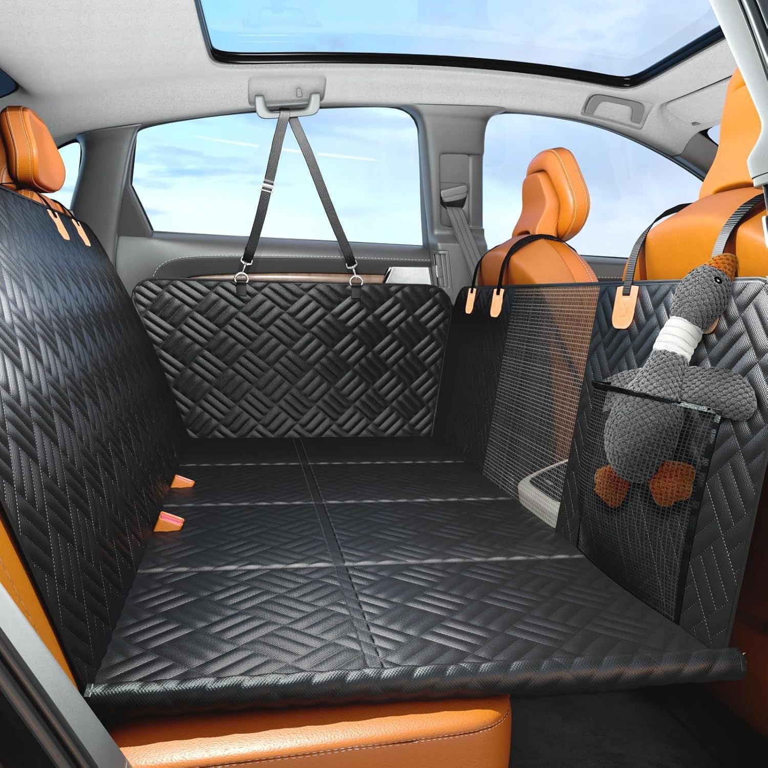 Hard-Bottom Dog Car Seat Cover & Back Seat Extender
